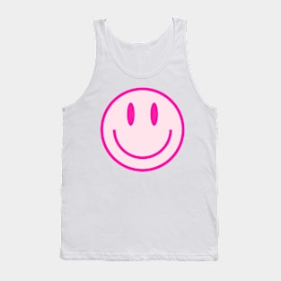 Smiley Face Pink Tank Top